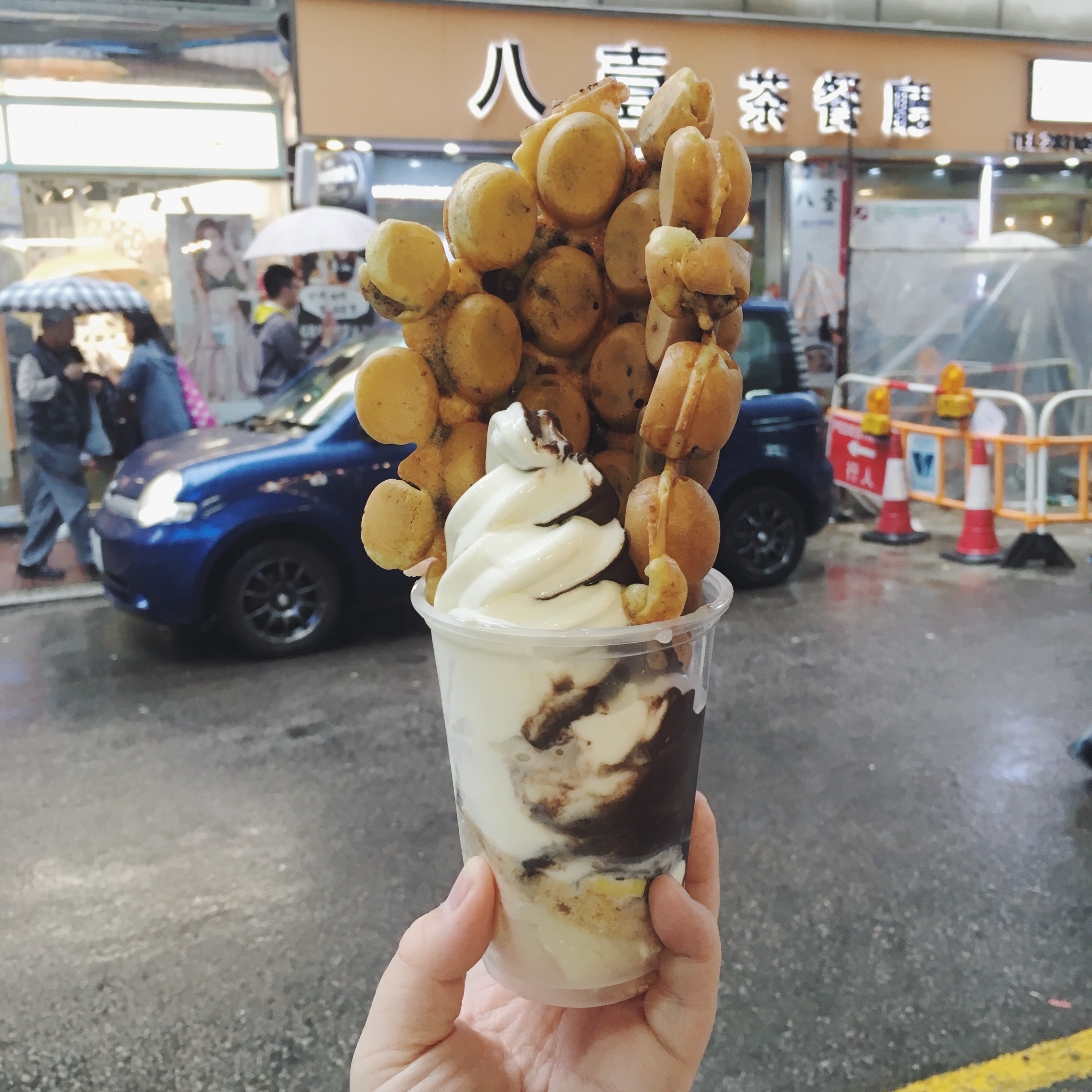 also another viral spot I found on social media - classic bubble waffles with ice cream… clearly delicious