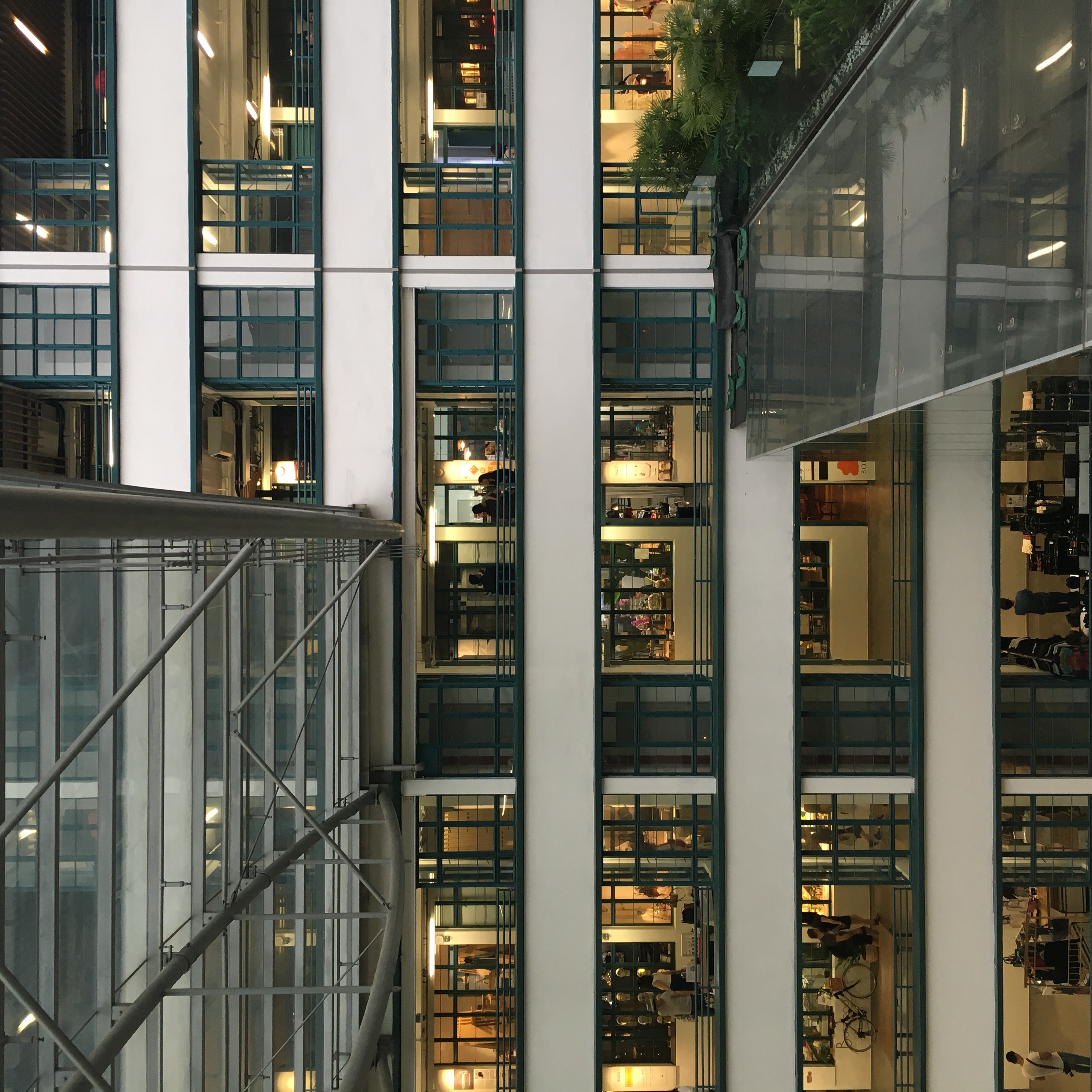 another shot of the building. imagine walking through school hallways but it’s filled with incredible art and artist products.